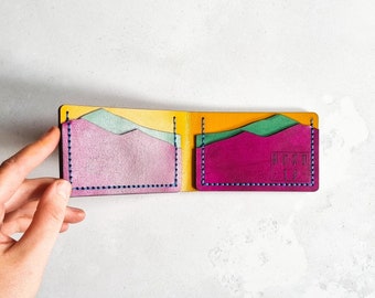 Y2K Colour Block Wallet - 90s style wallet