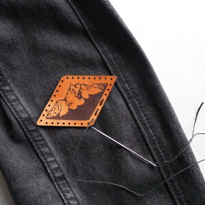 The Mountains Diamond Leather Patch image 3