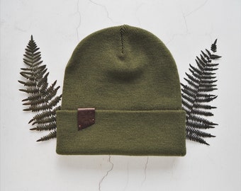 Vegvisir Olive Green Beanie Hat