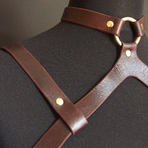 Altar, Modular Leather Harness Genuine leather harness leather body harness for her bridal body harness body jewellery for her gifts for her image 6