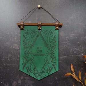 Handmade Leather D&D Banner: Personalized Dungeoneers Party Decor
