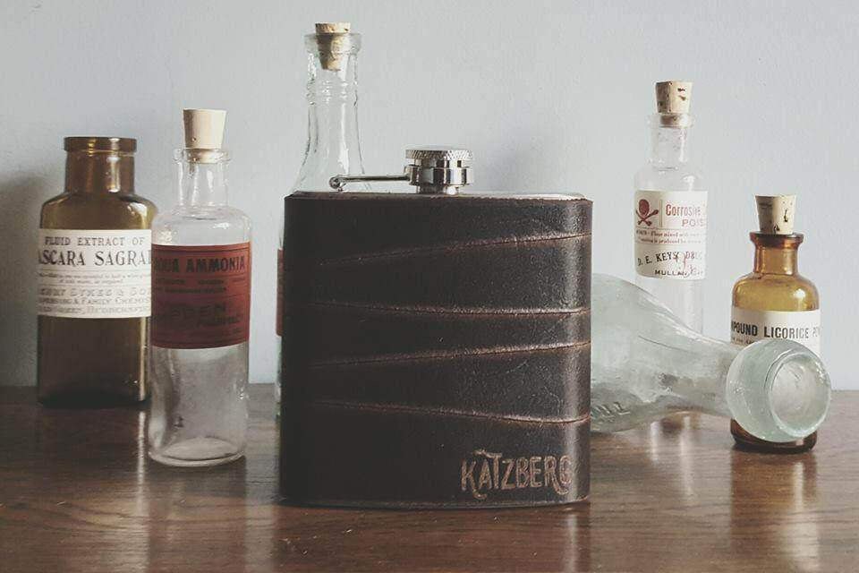 Custom Leather Flask Rustic Leather Hip Flask Personalised - Etsy
