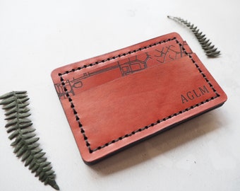 Custom Map Card Holder with Money Clip