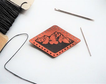 The Mountains Diamond Leather Patch