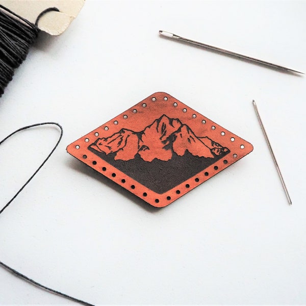 The Mountains Diamond Leather Patch