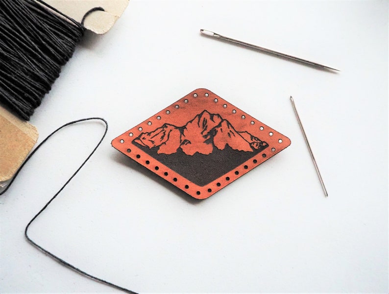 The Mountains Diamond Leather Patch image 1