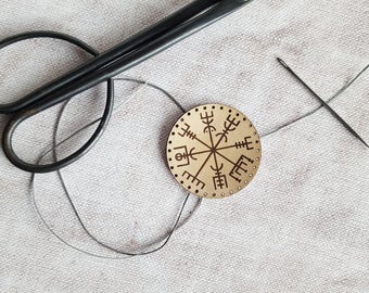 Vegvísir leather patch, icelandic compass runic patch icelandic stave viking patches old norse mythology iceland patch vegvisir rune gift