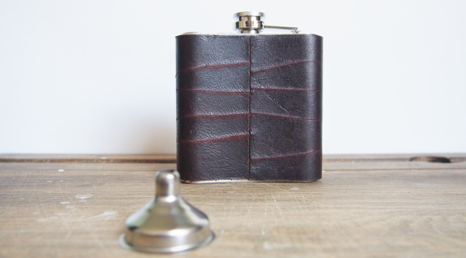 Custom Leather Flask Rustic Leather Hip Flask Personalised - Etsy