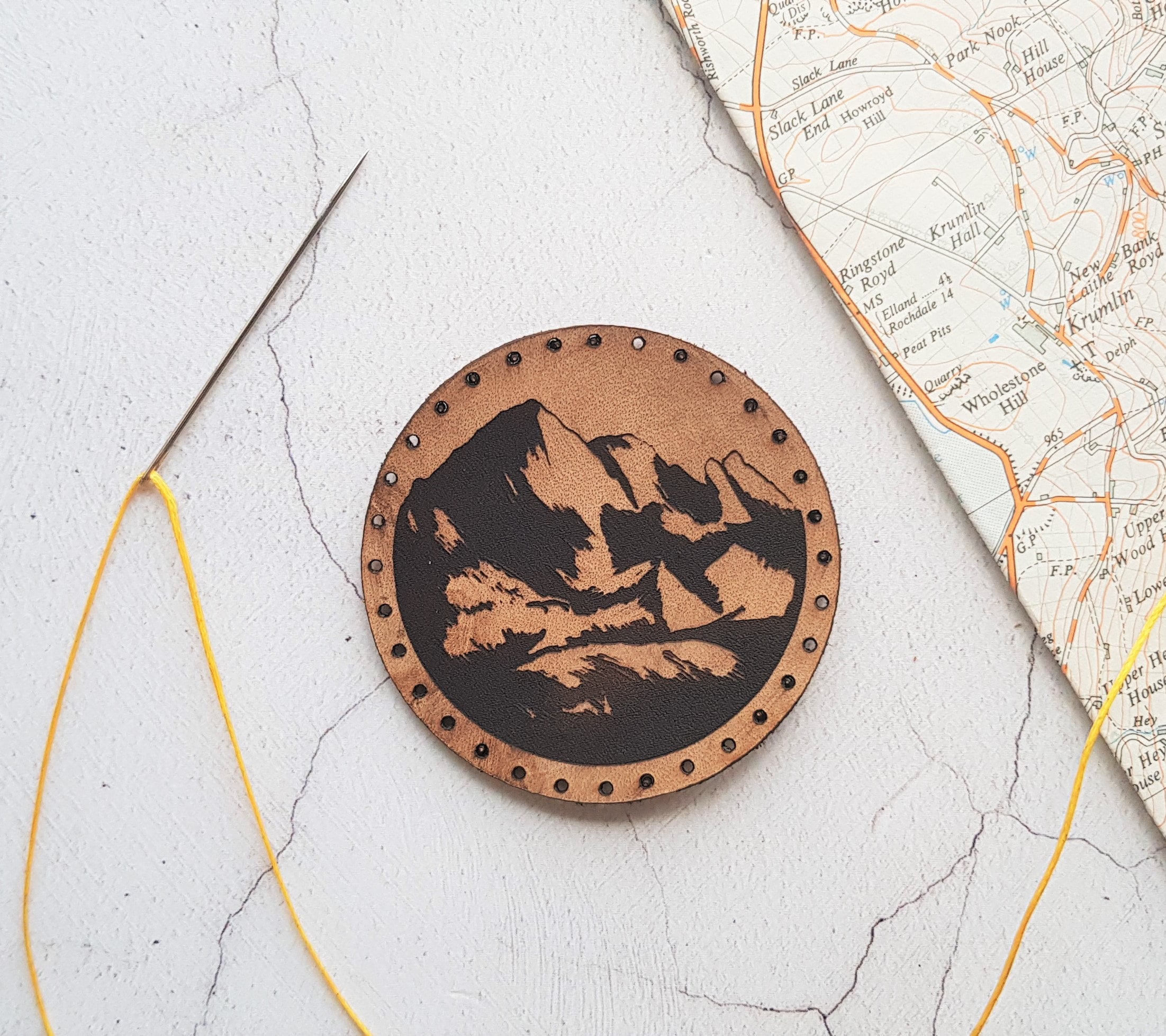 Mountain Explorer Leather Patch
