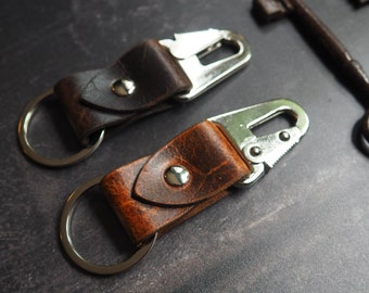 Rugged Leather Key Ring