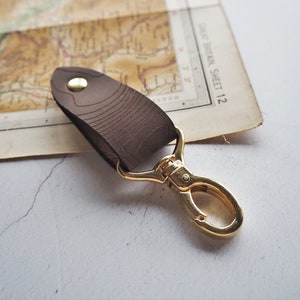 Snowdon key fob, personalised leather keyfob mountain hiking accessories mountaineering gift topography leather map keyring fathers day image 2