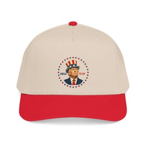 Uncle Slam Hat, Trump Patriotic Baseball Cap, Funny Political Hat, USA Election Gift, 4th of July Printed Cap image 5