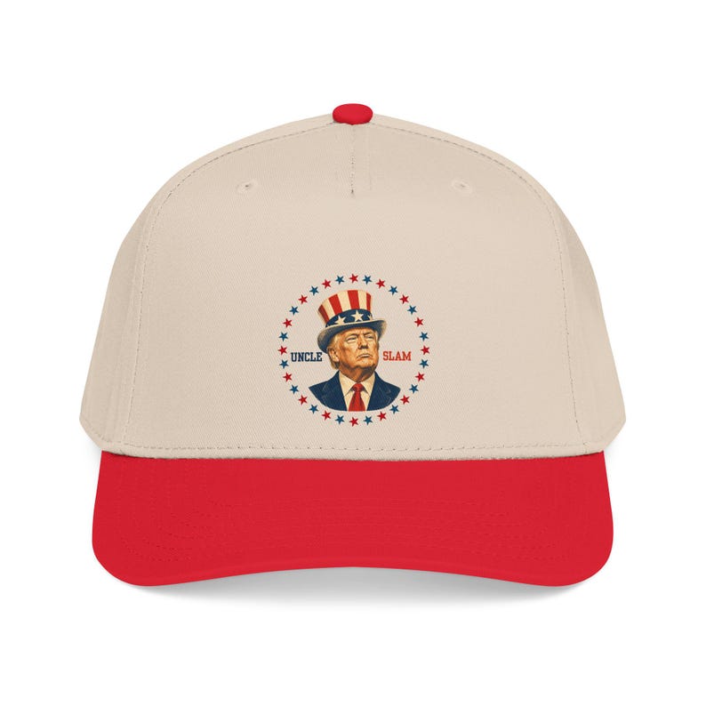 Uncle Slam Hat, Trump Patriotic Baseball Cap, Funny Political Hat, USA Election Gift, 4th of July Printed Cap image 5