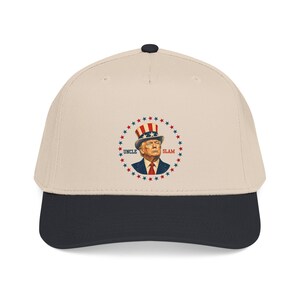 Uncle Slam Hat, Trump Patriotic Baseball Cap, Funny Political Hat, USA Election Gift, 4th of July Printed Cap image 2
