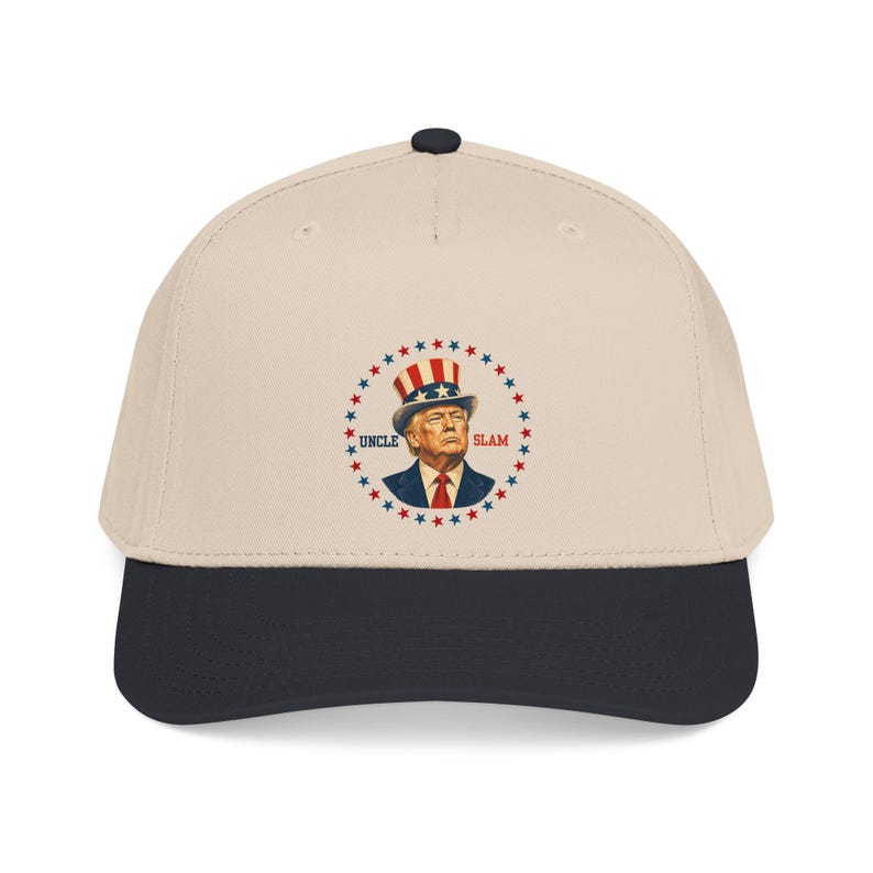 Uncle Slam Hat, Trump Patriotic Baseball Cap, Funny Political Hat, USA Election Gift, 4th of July Printed Cap image 2