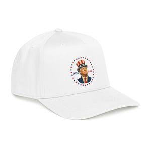 Uncle Slam Hat, Trump Patriotic Baseball Cap, Funny Political Hat, USA Election Gift, 4th of July Printed Cap image 9