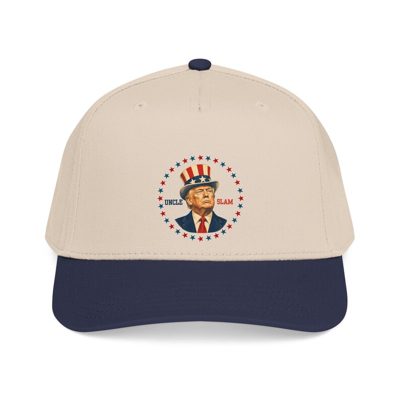 Uncle Slam Hat, Trump Patriotic Baseball Cap, Funny Political Hat, USA Election Gift, 4th of July Printed Cap image 6