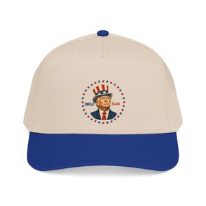 Uncle Slam Hat, Trump Patriotic Baseball Cap, Funny Political Hat, USA Election Gift, 4th of July Printed Cap image 4
