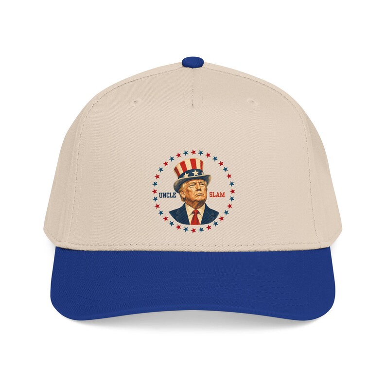 Uncle Slam Hat, Trump Patriotic Baseball Cap, Funny Political Hat, USA Election Gift, 4th of July Printed Cap image 4