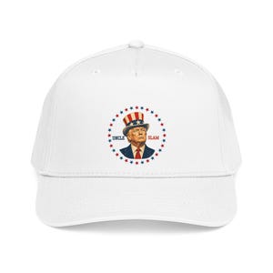 Uncle Slam Hat, Trump Patriotic Baseball Cap, Funny Political Hat, USA Election Gift, 4th of July Printed Cap image 1