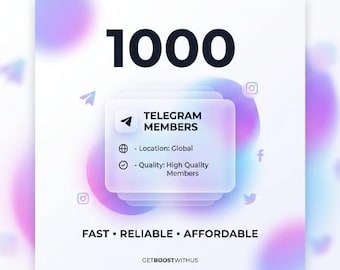 Telegram 1000 Members | Fast Safe Delivery | Telegram Channel & Group Growth Package