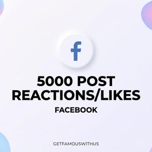 5000 reaktioner på Facebook-inlägg | Engagemangsboosttjänst