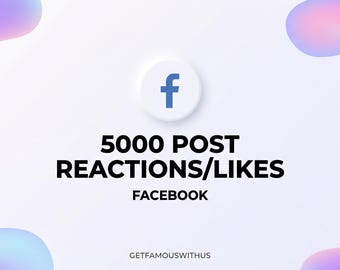5000 Facebook Post Reactions | Engagement Boost Service