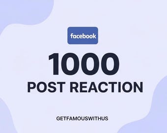 1000 Facebook Post Reactions | Engagement Boost Service