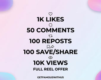 Real instagram full reel offer | Organic Reel Promotion, Visibility Boost3