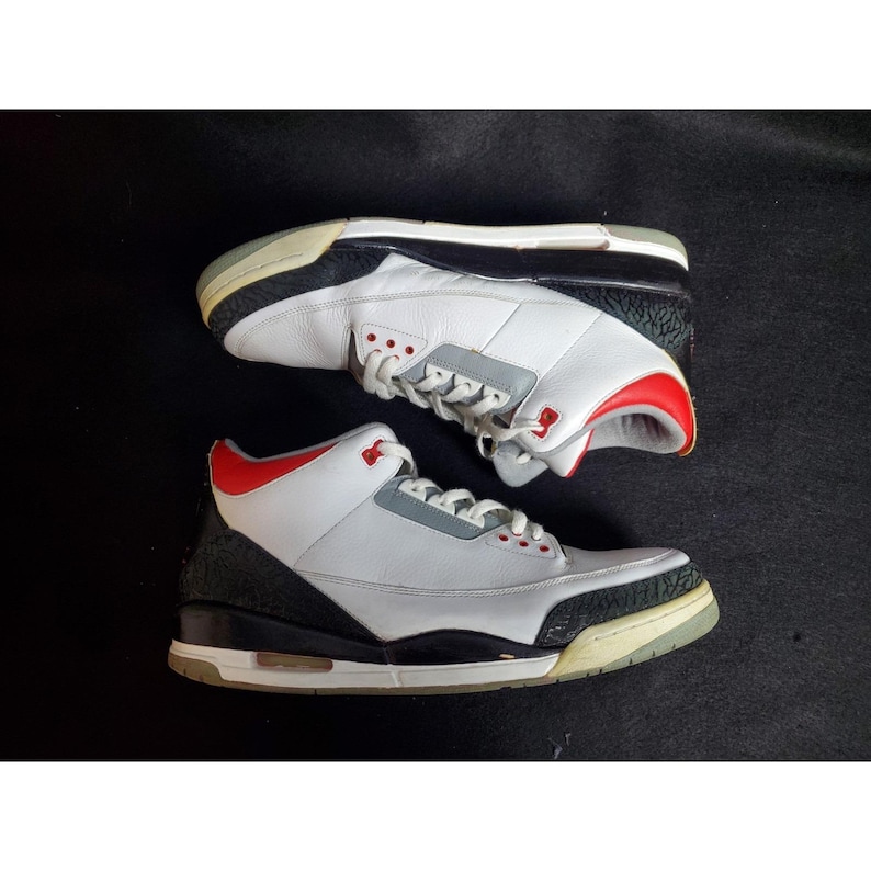 Nike Air Jordan 3 Retro 2007 Rojo Fuego Talla 15 136064-161 imagen 2