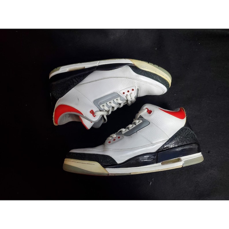 Nike Air Jordan 3 Retro 2007 Rojo Fuego Talla 15 136064-161 imagen 3