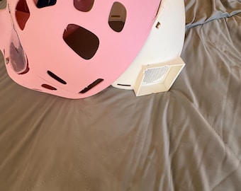 Furry head base backing with integrated fan spots