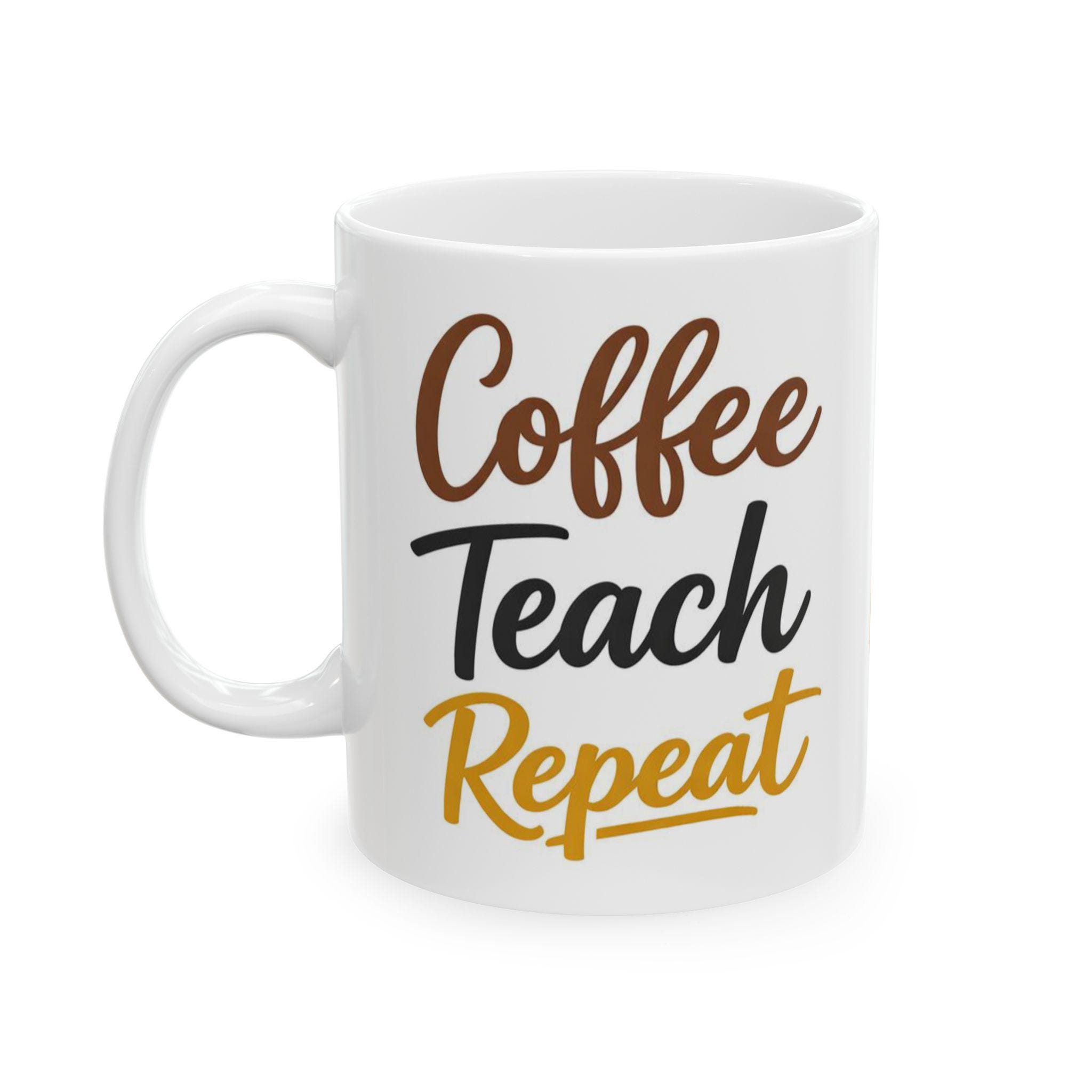 Teacher Coffee Mug | Coffee Teach Repeat - Etsy