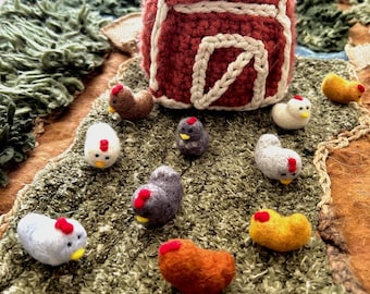 Needle- Felted Chickens