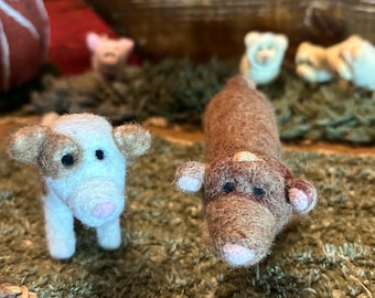 Needle- Felted Cows