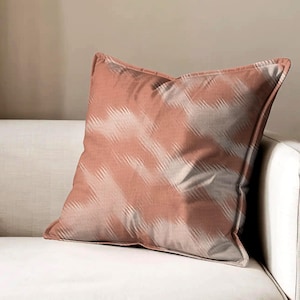 Terracotta Abstract Print Pillow Cover, Organic Modern Burnt Orange Cushion