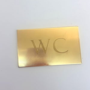 Rektangulära plaketter i polerad mässing, personliga graverade namnskyltar, handgjorda premiumdekorationer