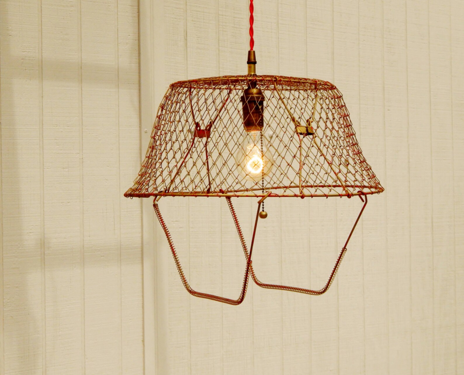 Vintage Egg Basket Light Antique Egg Basket Vintage Light Etsy