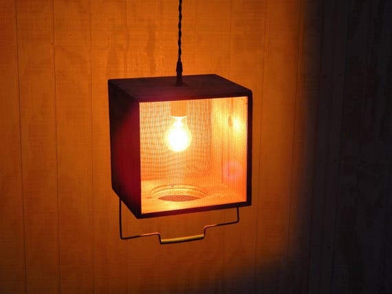Vintage Cricket Cage Light, Fishing Light, Gift for Dad, Pendant