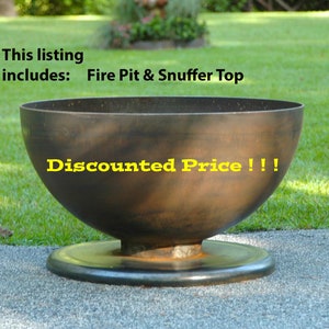 Fire Pit 30 inch dia. Deep Fire Pit including Lid - Ready to Ship