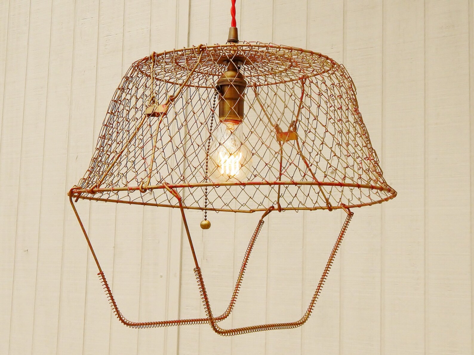 Vintage Egg Basket Light Antique Egg Basket Vintage Light Etsy
