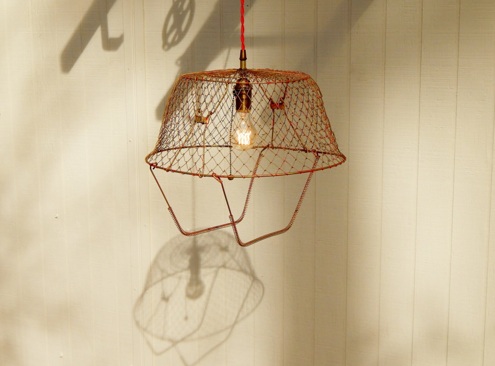 Vintage Egg Basket Light Antique Egg Basket Vintage Light Etsy