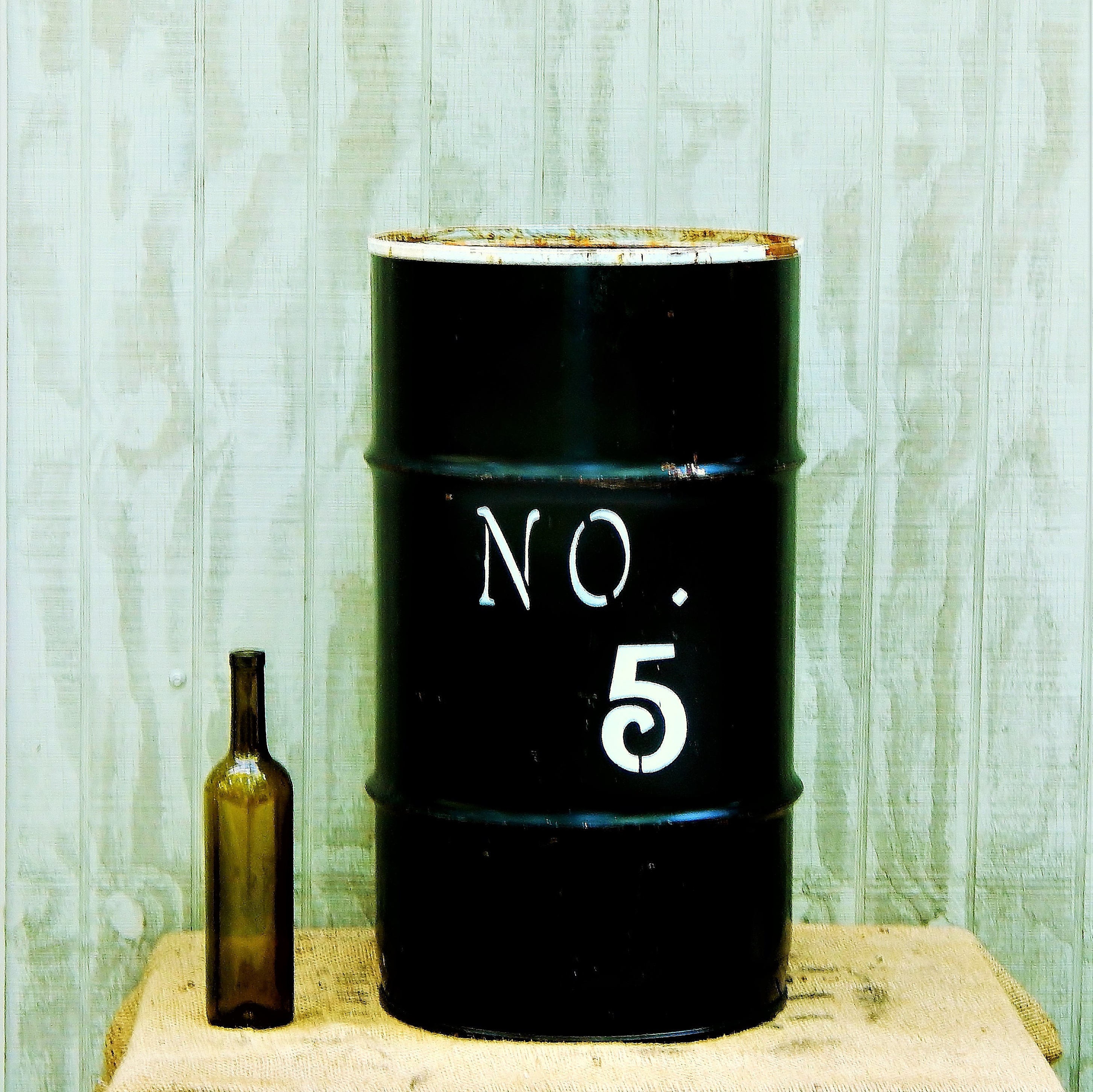 Industrial Trash Can Recycle Bin Man Cave Metal Trash Can Etsy