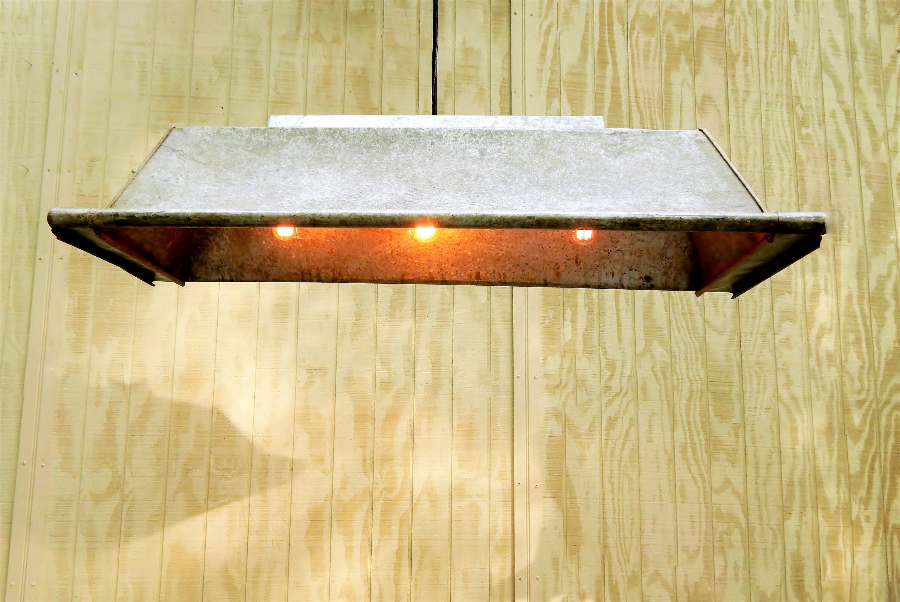 Galvanized Trough Light 3 bulb Restaurant Light Feed Trough Light Pool Table Light Billiards Light Industrial Light Fixture Galvanized Etsy