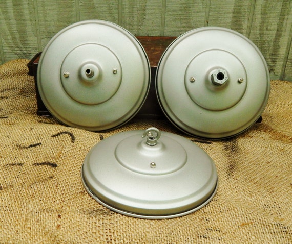 Ceiling Canopy 8 Inch Large Nickel Pendant Light Canopy Ceiling Hole Cover Industrial Canopy Mounting Hardware Ceiling Canopy Kit