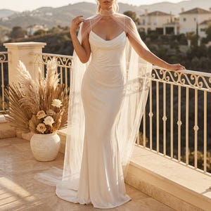White Mermaid Evening Gown - Etsy
