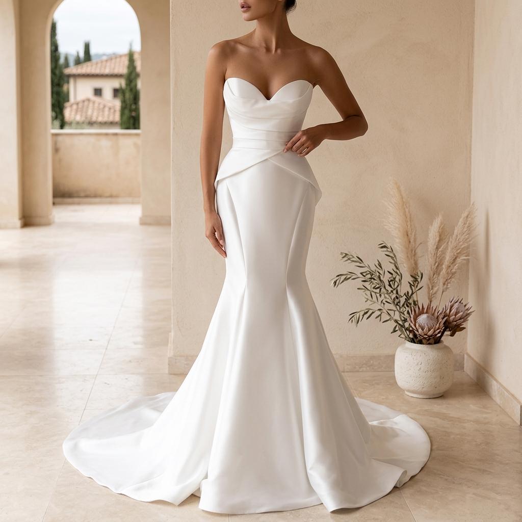 chinese dress ladies Gorgeous Beaded Sequin Sweetheart Mermaid Gown  WenLeeBridal