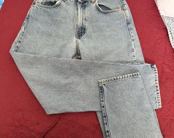 Calvin Klein vintage USA Made Retro taille haute denim bleu jean femme maman 8