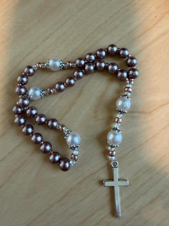 Anglican Antique Rose Prayer Beads