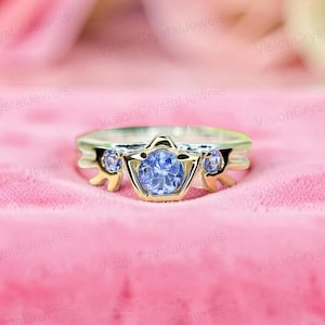 Zelda Goron's Ruby Engagement Ring: Hylian Shield Sterling Silver Anime Jewelry